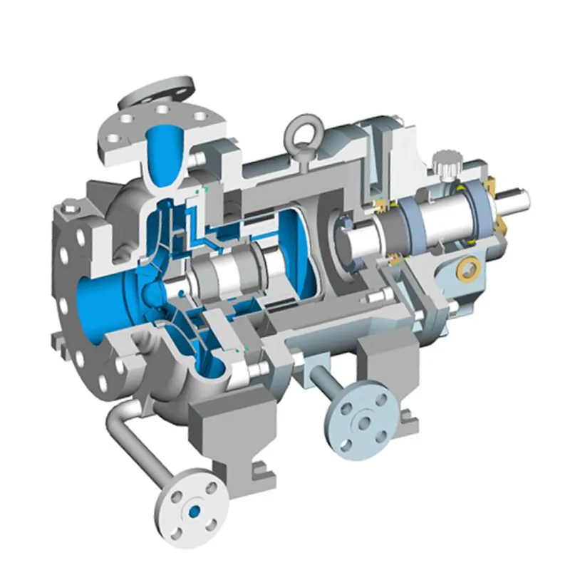 Тяжёлый насос с магнитным приводом без уплотнения вала, по стандарту API 685, SLM-AVP.2
